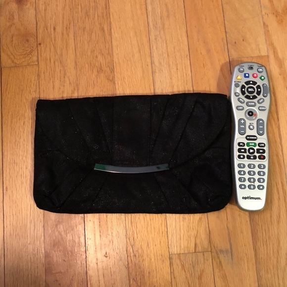 Poppie Jones Black With Blue Shimmer Clutch - Picture 6 of 6